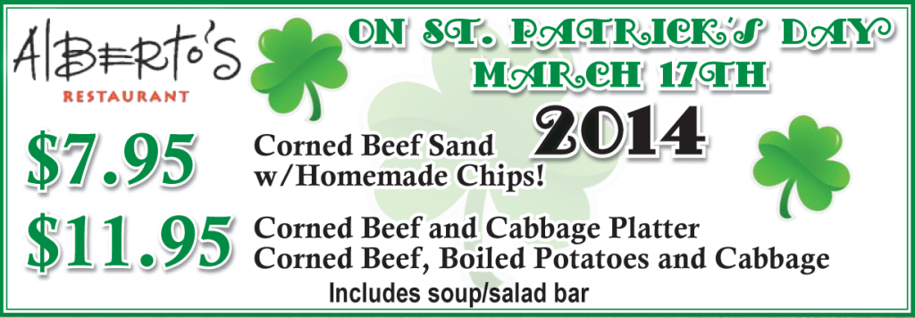 Enjoy delicious corned beef at Alberto's Restaurant in Carol Stream.