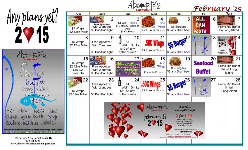 Alberto's Calendar February 2015