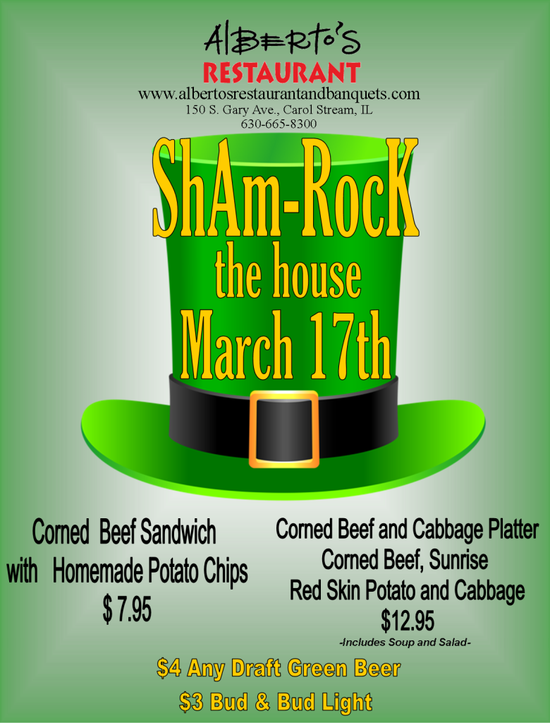 St. Patrick's 2015 at Alberto's Restaurant in Carol Stream