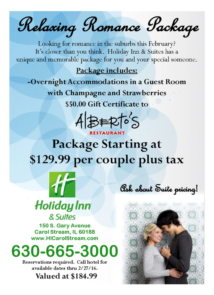 Relaxing Romance at Holiday Inn & Suites, Carol Stream