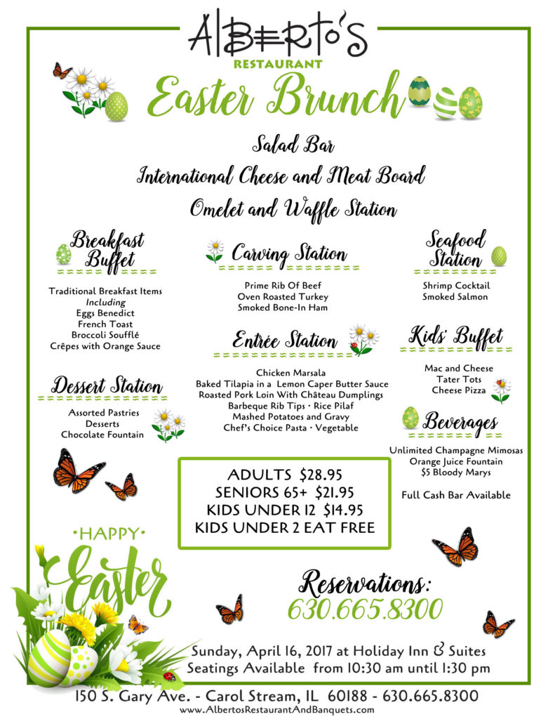 Alberto's Easter Brunch Menu